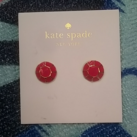 NWT Kate Spade Jewel Bar Pink Gold Earrings - Picture 2 of 5